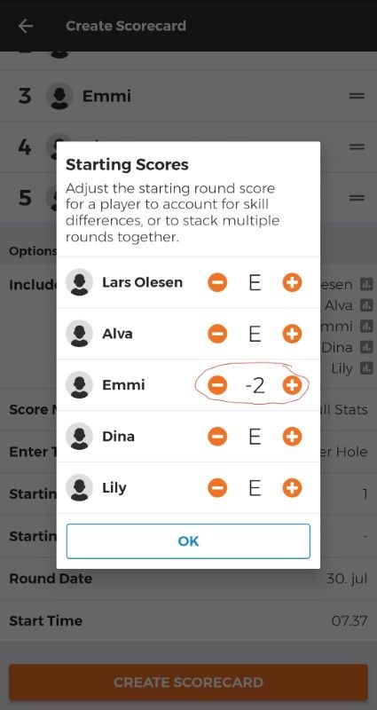 discgolf handicap i udisc